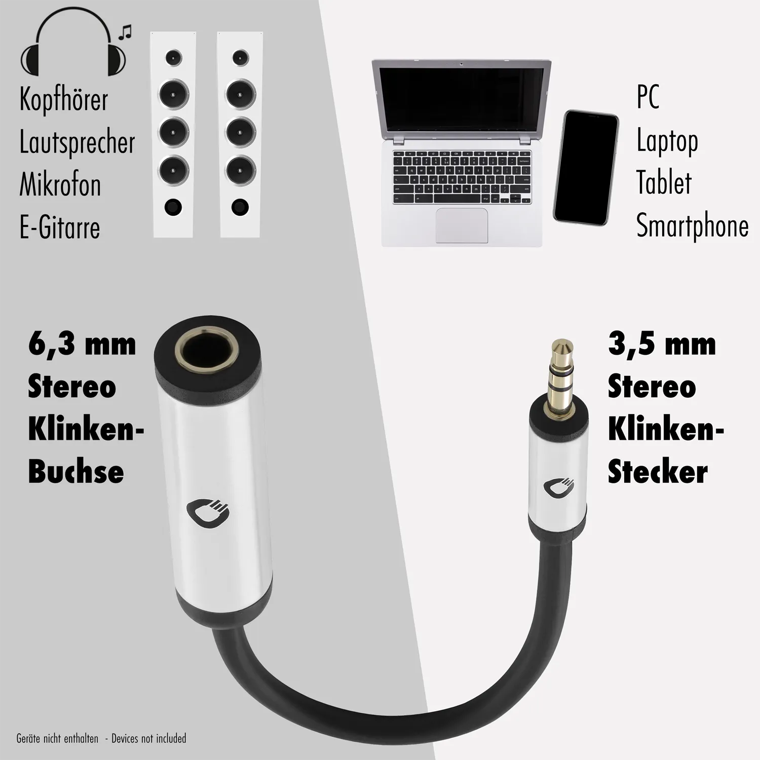 Oehlbach 6,3 mm Klinkenbuchse / 3,5 mm Klinke  i-Connect AD 63/35